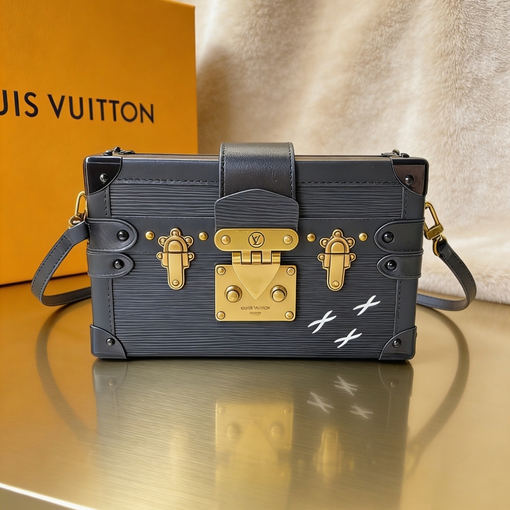 Louis Vuitton Petite Malle Black Epi Leather